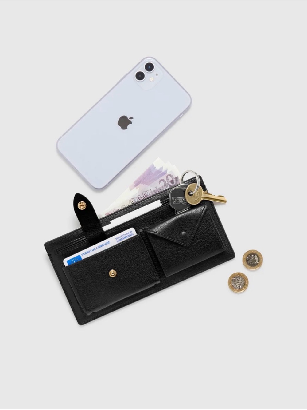 Metier Inside Out Wallet with Coin Pocket and Key Ring